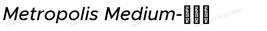 Metropolis Medium字体转换